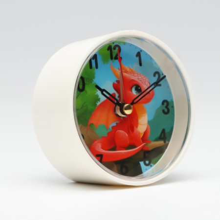 Clock - alarm clock "Dragon", discrete move, dial d -8 cm, 9.5 x 9.5 cm, aa