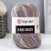 Yarn "Jeans Crazy" 55% cotton, 45% acrylic 160m/50g (7207 violet-sir-green.)