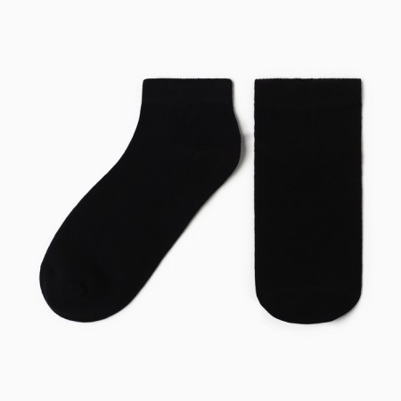 Women's socks shortened, black color, size 23-25