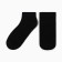 Women's socks shortened, black color, size 23-25