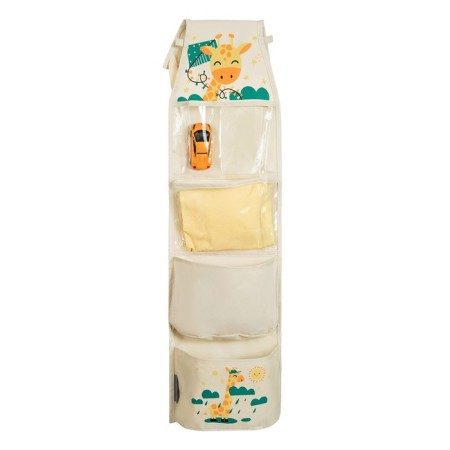 Pockets in the kindergarten "Giraffe", for a children's cabinet, 83x24 cm, beige