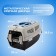 Carriage for animals with a folding transparent roof 48x33x29.5 cm, gray