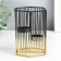 Summary Metal for 2 candles "hexagonal cage" d-4.5 cm gold.-black 11.5x11.5x15.5 cm 93307