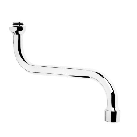 Pour for the Zein mixer, 3/4 ", S-shaped, stainless steel, on the axis 21 cm, plastic aerator-2