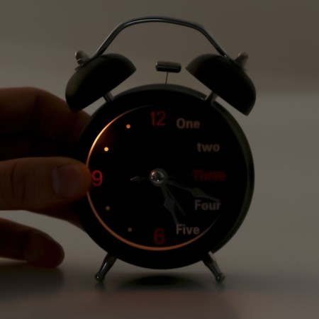 The alarm clock "One, Two", discrete move, D-6.5 cm, 12 x 8 cm, black-4