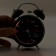 The alarm clock "One, Two", discrete move, D-6.5 cm, 12 x 8 cm, black
