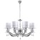 Suspended chandelier Flippe 8xe14 40w, size 86x86x53-110 cm, color chromium