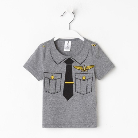 T-shirt Children's KAFTAN "pilot", gray, height 98-104 (30)-9