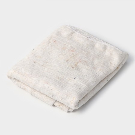 Napkin - rag of household shares, 80 × 100 cm, density 180 g/m, line 2.5 mm, with overlock, white