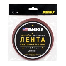 Adhesive tape abro double-sided red premium, 20 mm x 5 m RD-20MM-5M