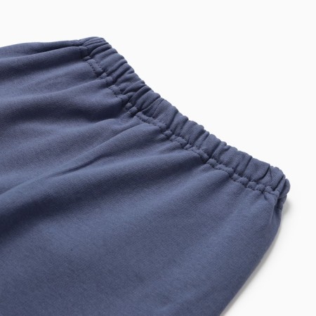 Pajamas for the boy's pile, blue/blue color, height 122-128-7
