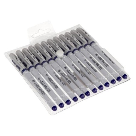Gel pen, 0.5 mm, blue rod, white body, with rubber hold-7