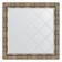 Mirror with engraving in the baguette frame, silver bamboo 73 mm, 83x83 cm