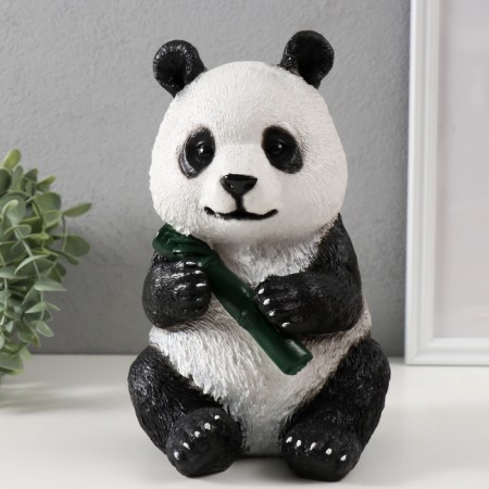 Figure "Panda Burning" height 23 cm, width16 cm, length 14.5 cm.-1