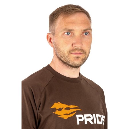 Pride Logo T-shirt, cotton, dark brown, rr XS-6
