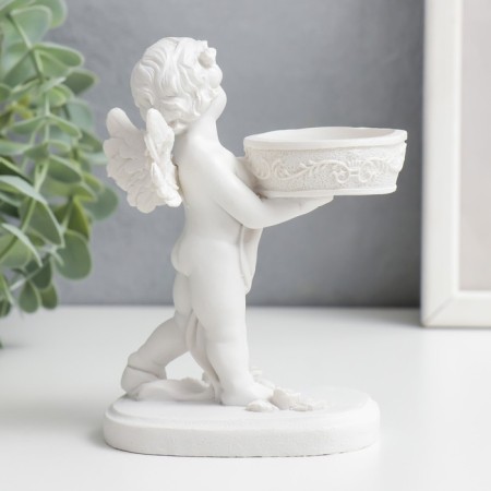 Snowel Angel Polystone candlestick 12.5x10x5.8 cm-2