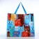Household bag without fastening, blue/multi -colored color