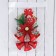 Decoration New Year's "Bells on a suspension with a flower and a twig" 12x30 cm, red