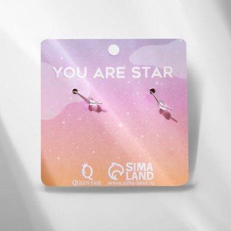 Acryl Earrings "Super-star", black and yellow color in silver-2
