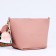 Bag Cross-Bodi with a zipper, pink color