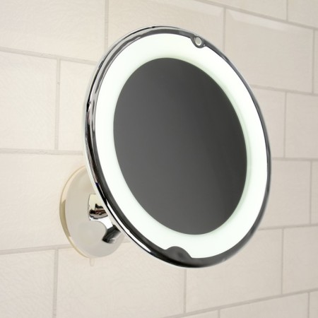 Luazon KZ-13 mirror, subvite, wall, 18 diodes, 3 glow modes, from batteries 3*aaa-3