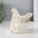 Souvenir Ceramics "Two Swan on the Wave" with a white-gold 11.5x10.5x10 cm