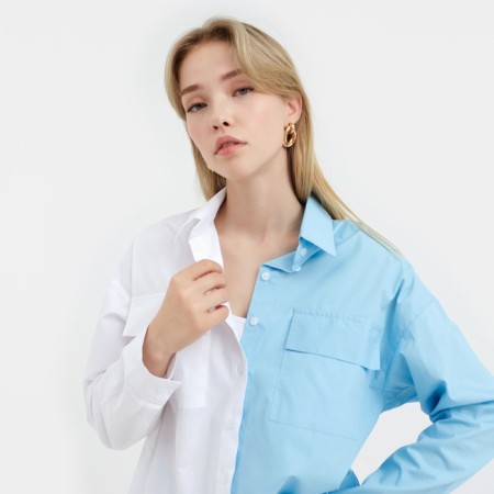 Women's shirt MIST R.48-50, white/blue-9