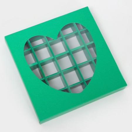 Box for sweets 25 pcs, 22 x 22 x 3.5 cm, mint-1