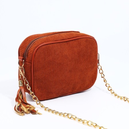 Bag Cross-Bodi with a zipper, the color is red-2