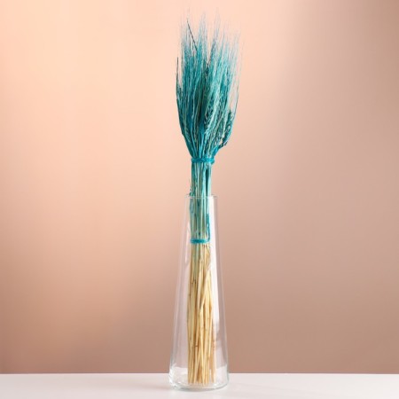A set of dried flowers "rye", a ban 35-40 pcs, length 55-65 (+/- 6 cm), turquoise