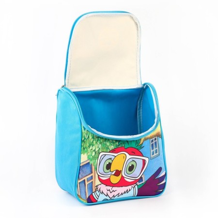 Children's backpack on a zipper from above, textiles, 20 cm x 11 cm x 26 cm "Parrot Kesha", Soyuzmultfilm-1