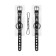 An handcuffs Pecado BDSM, soft with one strap with eyelets, genuine leather, white-black