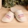 Slips for a bathhouse white with embroidery "Wow person" women (26 cm int. Insole)