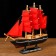 Souvenir small "Vostok" ship, black sides with a white strip, red sails, mix 22 × 5 × 21 cm