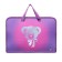 Folder with A4 handles, 340 x 245 x 75 mm, plastic, handles, PT-14-4-12 "Bear with a bow" (voluminous 3D rusunes with a metallic effect) 71215