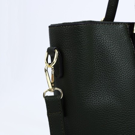 Zipper bag with zipper, green color-4
