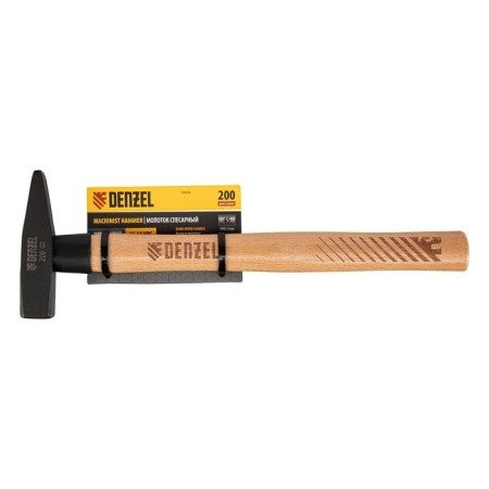 Denzel 10426 locksmith hammer, forged square fighter, bean handle, 200 g-2