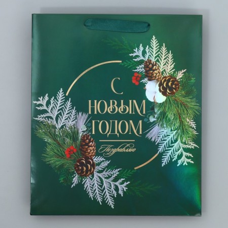 Laminated vertical "New Year's Wreath", ML 23 x 27 x 11.5 cm, New Year-5