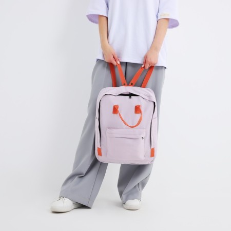 Backpack School Textile Nazamok, 38x27x13 cm, lilac color-6