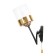 Sconces "Garder" 1x60W E27 brown, gold 17x15.5x29.5cm