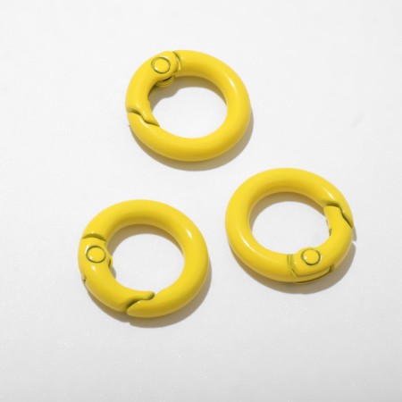 Carabin "Ring" d = 2 cm (set of 3 pcs.), The color is yellow
