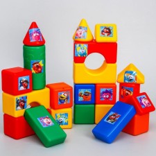A set of colored cubes 