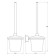 Holder with a toilet ruff with a lid, matte crystal, chrome, fbs