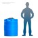 Cylindrical capacity, 300 l, blue