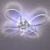 Ceiling chandelier Citilux "Jamini" CL229B141E, 65x65x12.5 cm, 4x22.5W, LED, Gray color.