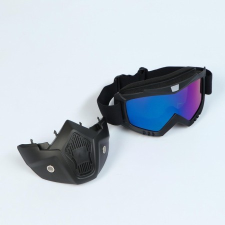 Mask glasses for motor vehicles, collapsible, chameleon glass, black-2