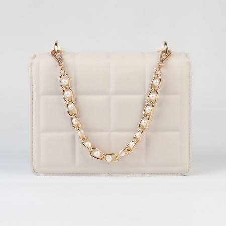 A chain with pearls for a bag, with carbines, iron, d = 8 mm, 30 cm, gold color-3