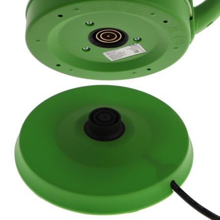 Electric kettle Homestar HS-1028, metal, 1.8 l, 1500 watts, silver-green-6