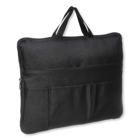 Folder (bag) with handles for A4 laptop (340 x 250 mm), textile, 3 external pockets, devente black-3