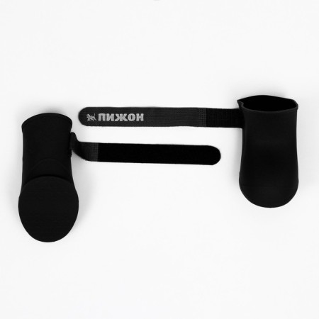 Rubber pijon boots, set 4 pcs., Rr. M (sole 5 x 4 cm), black-4